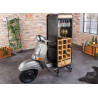 Bar scooter vintage original noir et bois casiers à bouteilles