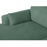 Canapé d'angle gauche 3 places tissu vert
