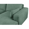 Canapé d'angle droite 3 places tissu vert