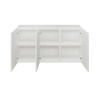 Buffet design suspendu blanc 160 cm 3 portes