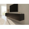 Meuble tv mural noir 180 cm 3 portes