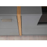 Buffet design gris 2 portes, 2 tiroirs et 1 porte abattante 196 cm