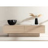 Meuble tv moderne 2 portes chêne blanchi 160 cm