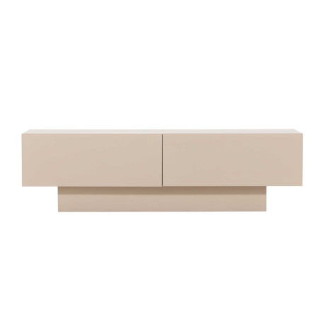 Meuble tv design beige 2 portes 160 cm