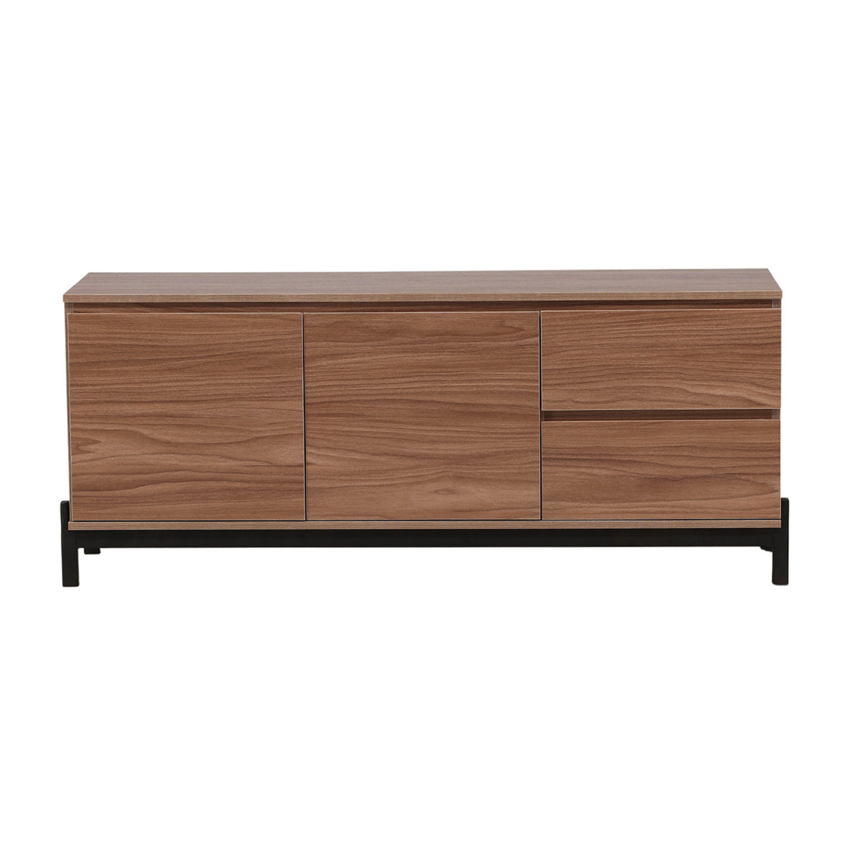 Buffet bas de rangement noyer 138 cm