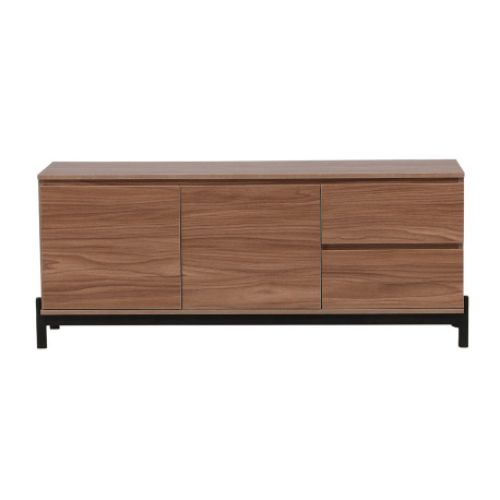 Buffet bas de rangement noyer 138 cm