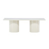 Table basse rectangulaire laqué beige 120 cm