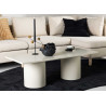 Table basse rectangulaire laqué beige 120 cm