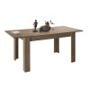 Table à manger extensible 1 allonge chêne 137-185 cm