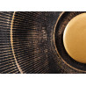 Meuble tv manguier noir et détails dorés 180 cm