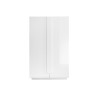 Meuble rangement haut 2 portes laqué blanc 193 cm