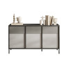 Buffet design gris 3 portes 156 cm