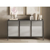 Buffet design gris 3 portes 156 cm