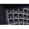Buffet haut original en bois noir avec façades mandala 2 portes