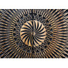 Buffet haut original en bois noir avec façades mandala 2 portes