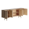 Buffet bois mindi naturel 4 portes 2m Giulia