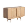 Buffet design en mindi naturel 4 portes 130 cm Giulia