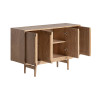 Buffet design en mindi naturel 4 portes 130 cm Giulia