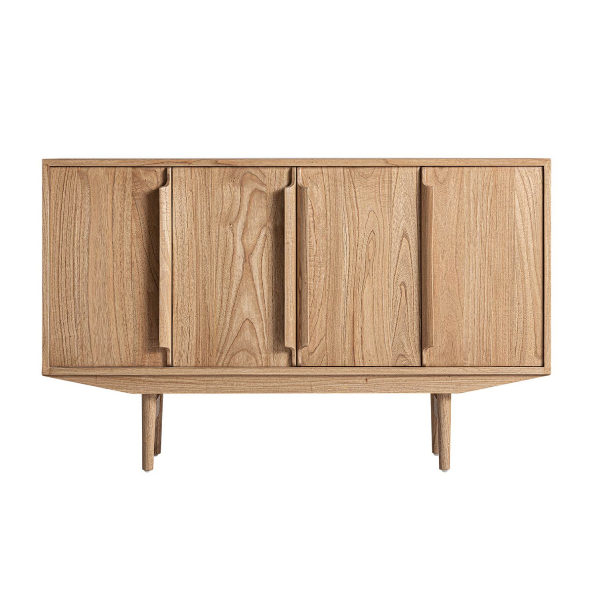 Buffet design en mindi naturel 4 portes 130 cm Giulia