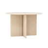 Table à manger ronde en MDF imitation chêne blanchi TYRESO