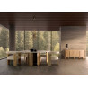 Buffet en manguier 4 portes pieds ronds 180 cm Bocksberg