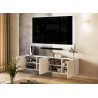 Meuble TV suspendu blanc 4 portes 183 cm Piana