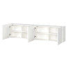 Meuble TV suspendu blanc 4 portes 183 cm Piana