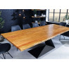 Table à manger acacia 2m et métal Wilson