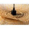 Lampe suspension bambou tressé 70 cm Tiki