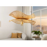 Lampe suspension bambou tressé 70 cm Tiki