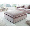 Pouf carré tissu velours taupe Tricia