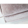 Pouf carré tissu velours taupe Tricia