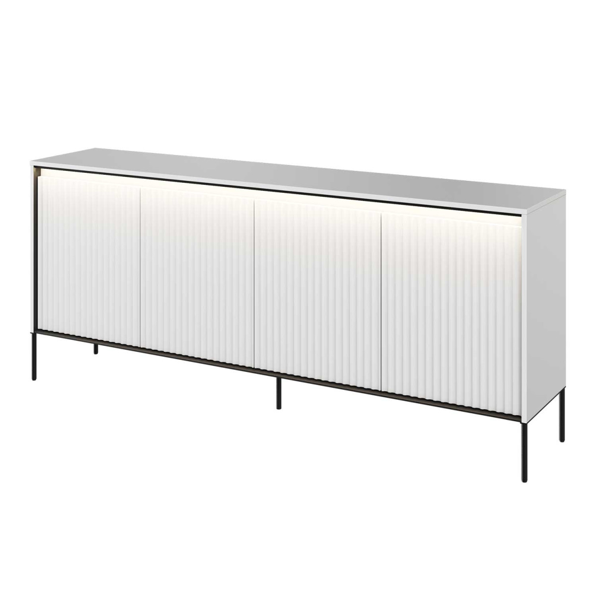 Buffet moderne 4 portes blanc 193 cm Trend