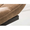 Chaises cantilever microfibre taupe Lily