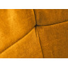 Chaise de bureau velours jaune Makoto