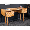 Bureau 2 tiroirs acacia miel 132 cm Yuki