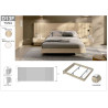 Lit moderne 180 en bois avec chevets suspendus Yuna