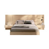 Lit moderne 180 en bois avec chevets suspendus Yuna