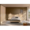 Lit moderne 180 en bois avec chevets suspendus Yuna