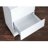 Caisson blanc laqué 3 tiroirs sur roulettes