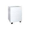 Caisson blanc laqué 3 tiroirs sur roulettes