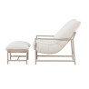 Fauteuil de jardin avec repose pieds beige Corso