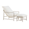 Fauteuil de jardin avec repose pieds beige Corso