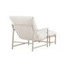 Fauteuil de jardin avec repose pieds beige Corso