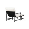 Fauteuil de jardin avec repose pieds beige et noirCorso