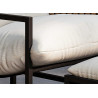 Fauteuil de jardin avec repose pieds beige et noirCorso