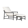 Fauteuil de jardin avec repose pieds beige et noirCorso