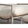 Fauteuil de jardin avec repose pieds beige Corso