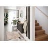 Meuble d'entrée suspendu design graphite et chêne