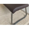 Banc simili cuir marron foncé 155 cm "SECONDE VIE"